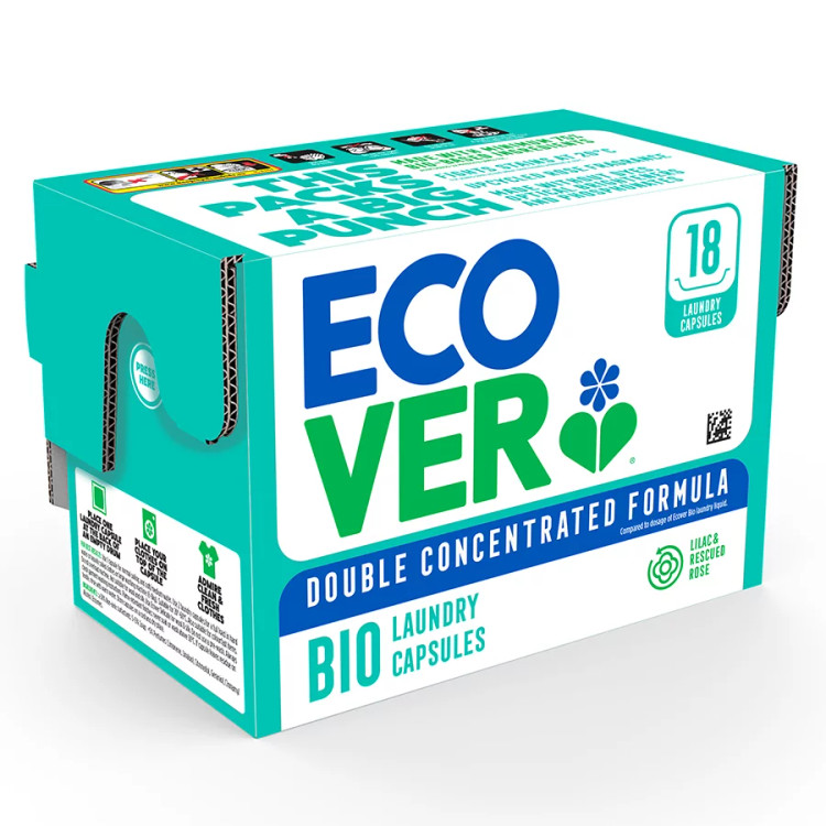 تصویر کپسول لباسشویی اکوور Ecover Bio فرمول غلیظ دوبرابر 18 عددی