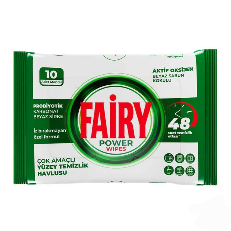 دستمال مرطوب سطوح فیری 10 عددی رایحه صابون سفید