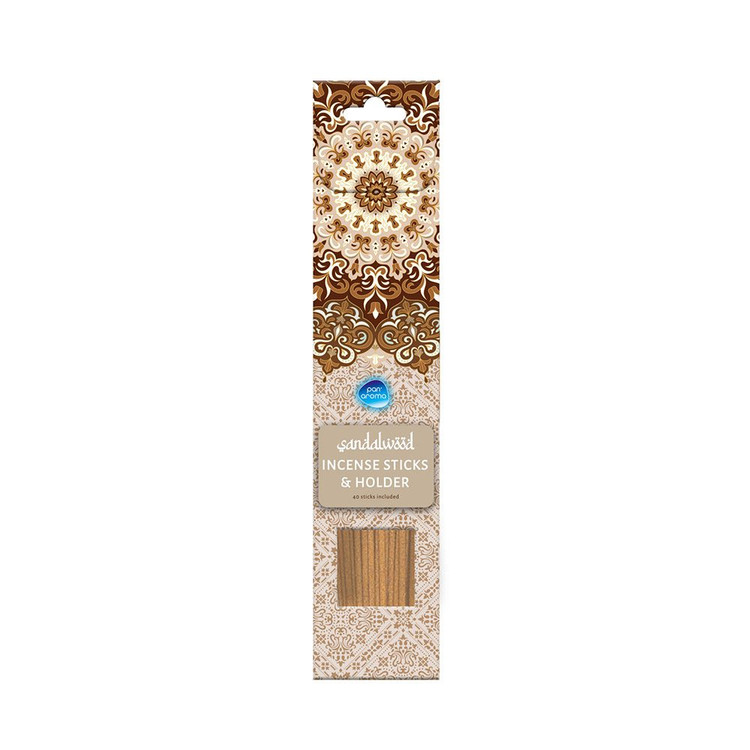 عود خوشبوکننده پن آروما Sandal Wood با جا عودی چوبی 40 عددی - رایحه صندل