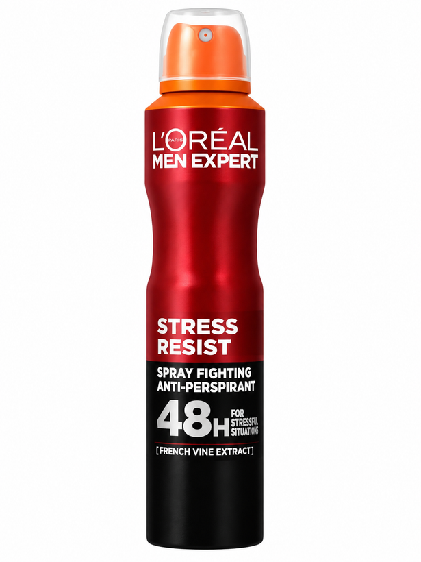 اسپری ضدتعریق مردانه لورآل مدل Men Expert Stress Resist 48H حجم 150 میل
