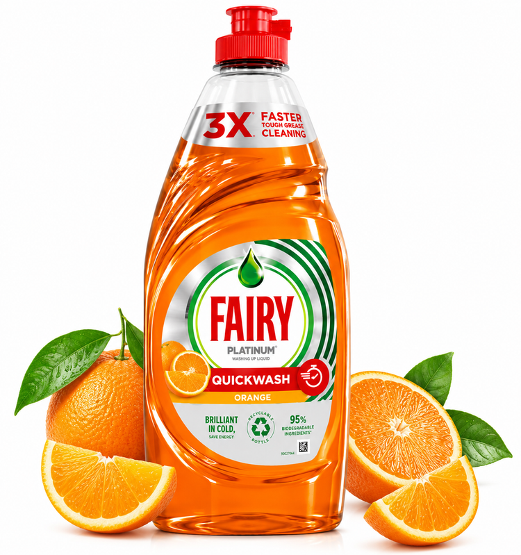 مایع ظرفشویی فیری پلاتینیوم کوییک واش مدل Citrus Breeze