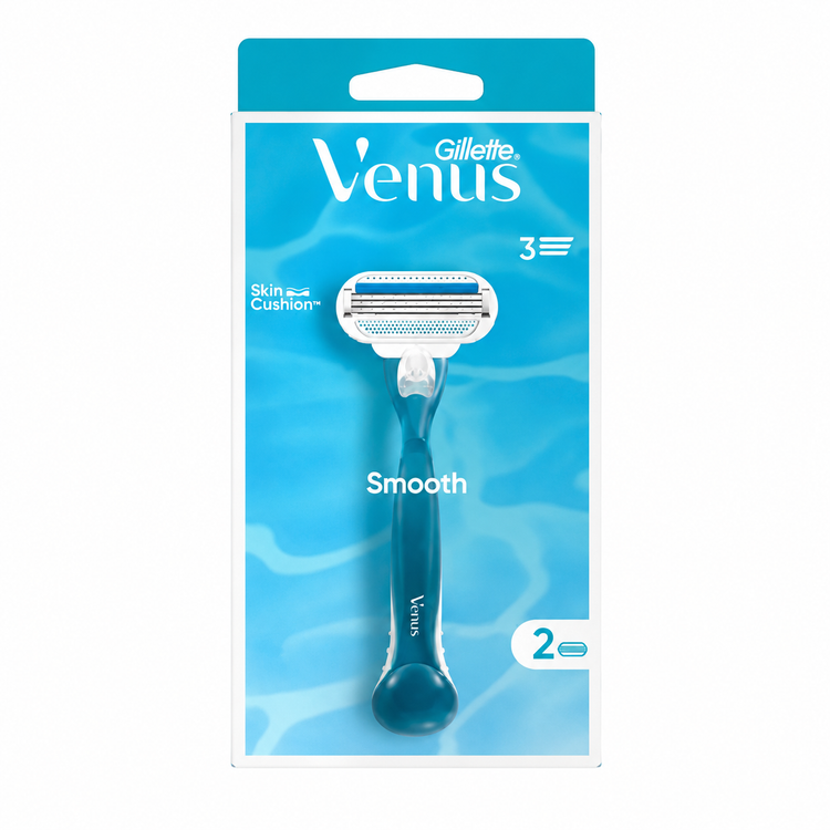 ژیلت زنانه Gillette Venus Smooth مدل 3 تیغه به همراه 2 یدک