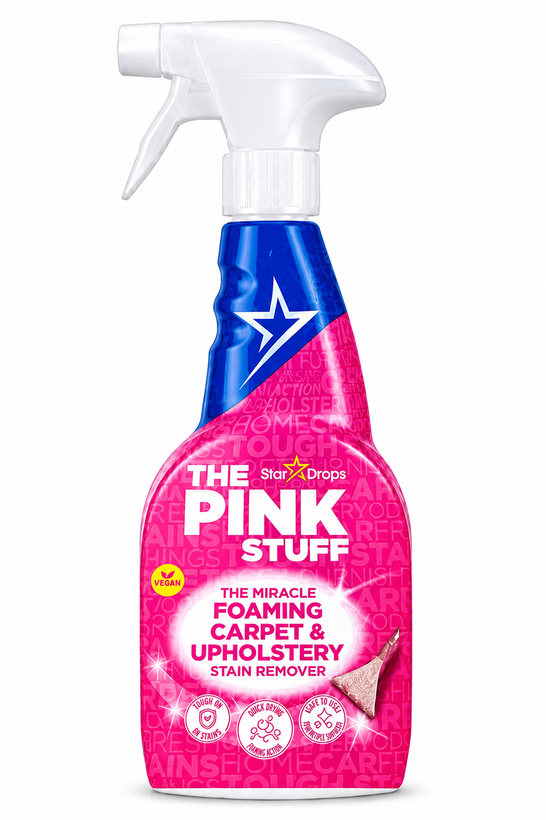 اسپری لکهبر فرش و مبل The Pink Stuff مدل Foaming Carpet & Upholstery Stain Remover