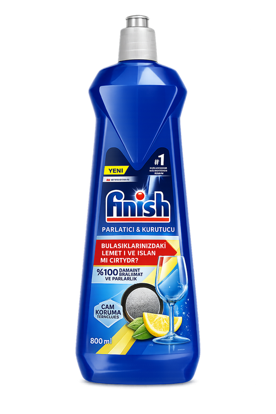 جلادهنده ماشین ظرفشویی فینیش Finish Parlatıcı Kurutucu Lemon جلادهنده فینیش 800 میل مایع جلادهنده ماشین ظرفشویی خشک کننده ظروف ماشین ظرفشویی براق کننده ظروف شیشهای ضد لکه آب ظروف Finish Rinse Aid Lemon 800ml خرید جلادهنده فینیش مایع کمک آبکشی ماشین ظرفشوی